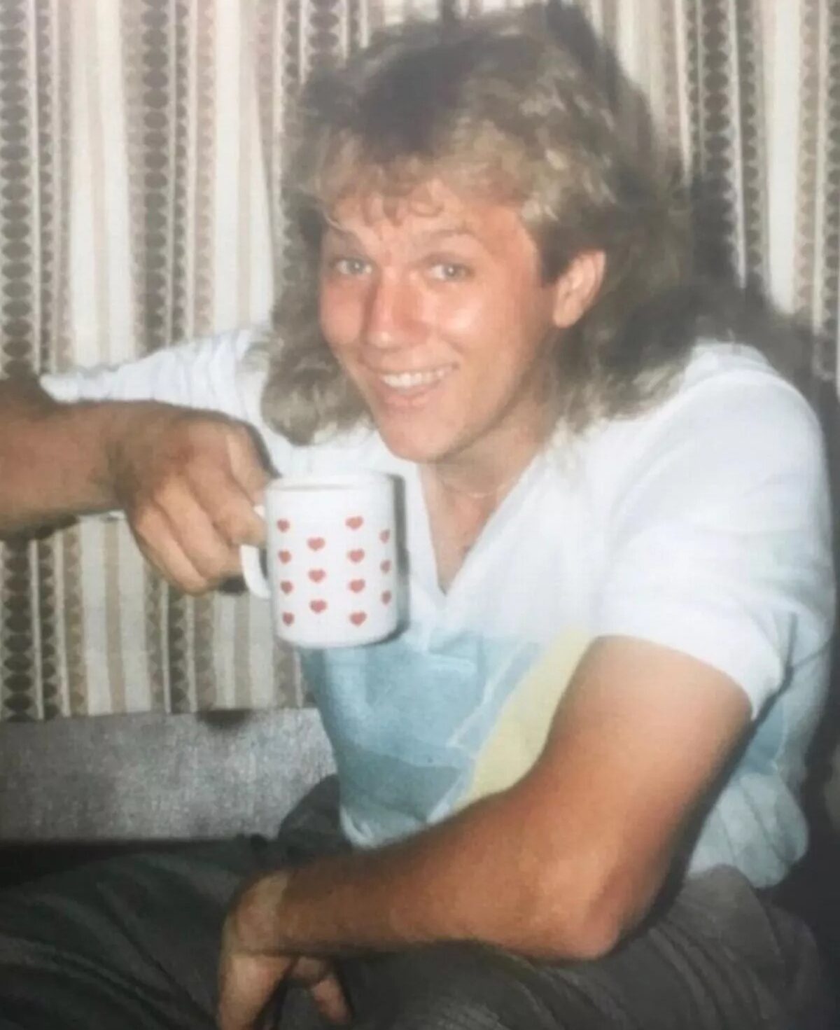 Dean Andrews shared a throwback photo of him in 1986 on social media (Image: instagram.com/deanoandrews)